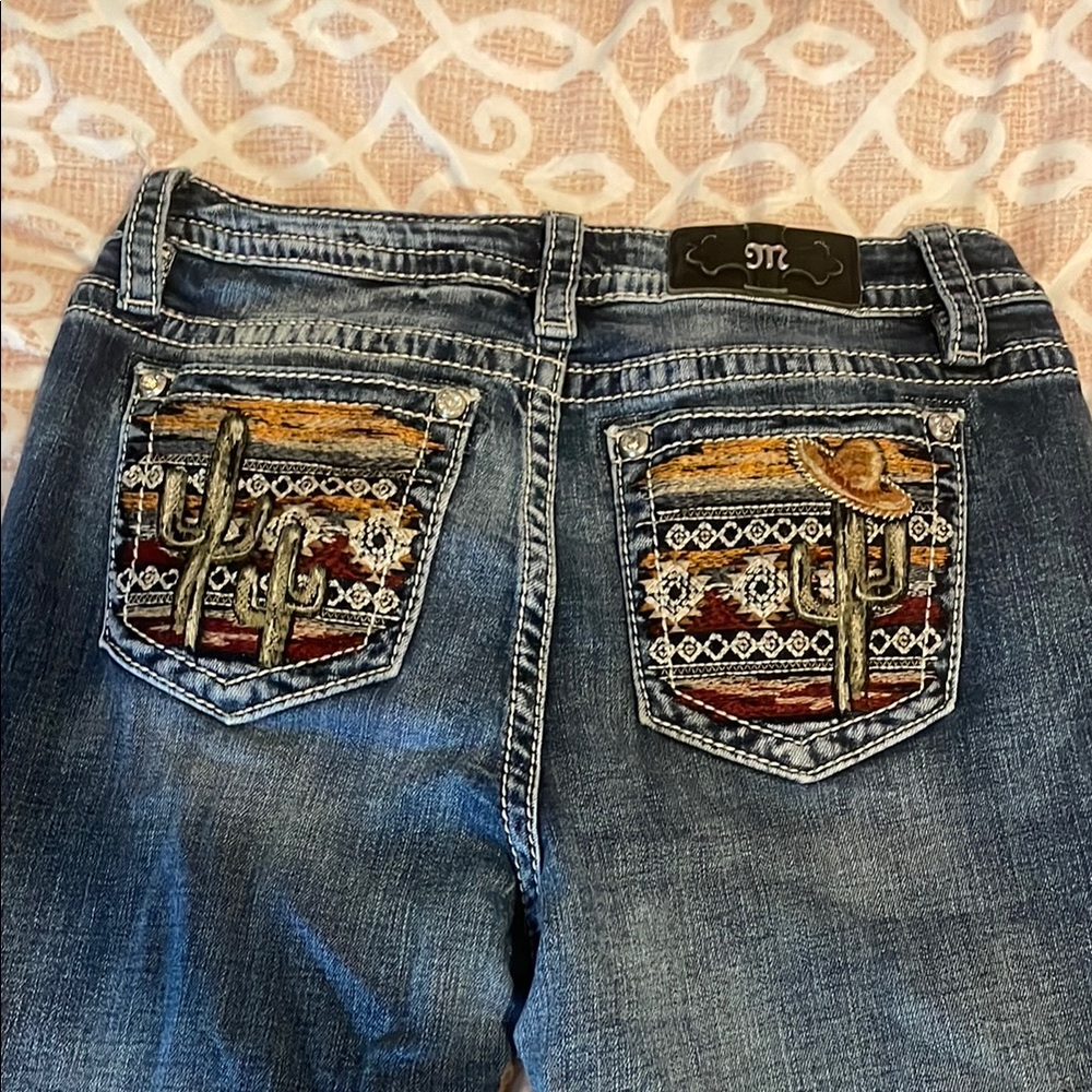 Miss Me Blue Jeans with Classic Twill Weave
